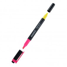 Маркер Highlighter Dual 2534-A, 2-4 мм клиноп. рожевий+жовт