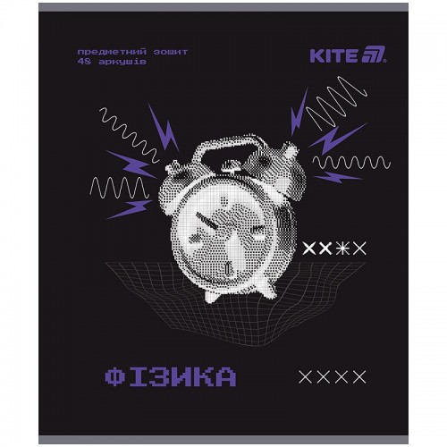 Зошит предметн. 48 арк., кл., гібр лак+УФ, Techno, фізика (Kite)