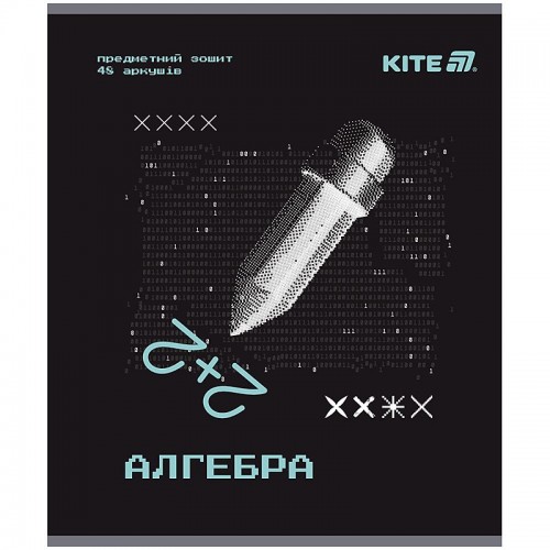 Зошит предметн. 48 арк., кл., гібр лак+УФ, Techno, алгебра (Kite)