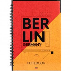 Блокнот на спіралі тверда обкл., А5, 96арк. Berlin