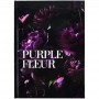 Книга записна тверда обкл. А5, 96 арк., кліт., Purple fleur (Axent)