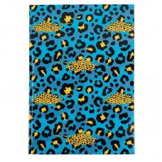 Книга записна А4, 96арк., кліт., Leopard, блакитна