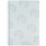Блокнот на спіралі пласт. обкл., А5, 80 арк.,кл Flower Sym 4 (Axent)