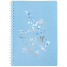 Блокнот на спіралі пласт. обкл., А5, 80 арк.,кл Flower Sym 2