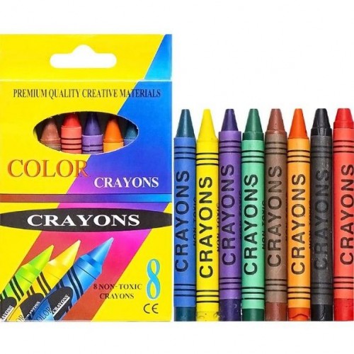 Воскові олівці 8 кольорів "CRAYONS" (MiC)