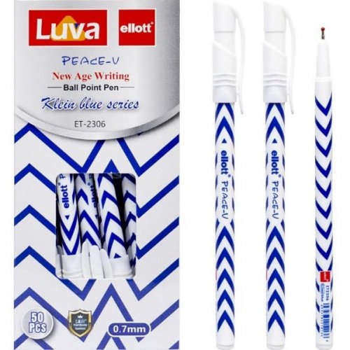 Ручка масляна "Luva. Ellott", синя (50 шт у наборі) (MiC)