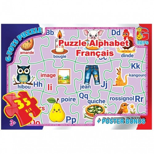 Пазли "Французька Абетка", 35 ел (Gtoys)