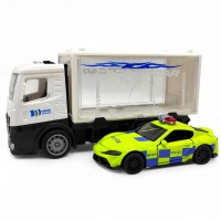 Вантажівка інерц. (Поліція) з метал машинкою (Toyota Supra)