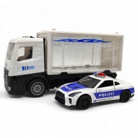 Вантажівка інерц. (Поліція) з метал машинкою (Nissan R35)