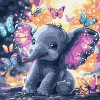 Картина по номерам с красками металлик 