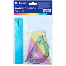 Набір: лінійка 15см,2 кос.,трансп. (ас.кольор.) Kite Classic