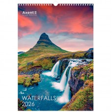 Календар настінний А3 2026 р., Waterfalls