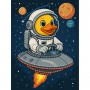 Набір з алмазною мозаїкою (вибірковою) "Качка в космосі" 15x20см (Ідейка)
