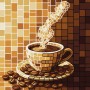 Картина за номерами "Вітраж. Кава" 30х30 см (Ідейка)