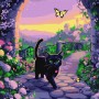 Картина за номерами "Казковий кіт" 40х40 см (Ідейка)