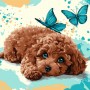 Картина за номерами "Милий пудель" 40х40 см (Ідейка)