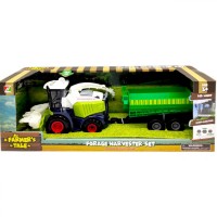 Комбайн с прицепом (свет, звук) 40*14,5*13 см