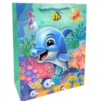 Пакет подарочный, 32х26х12 см (ДЕЛЬФИН)