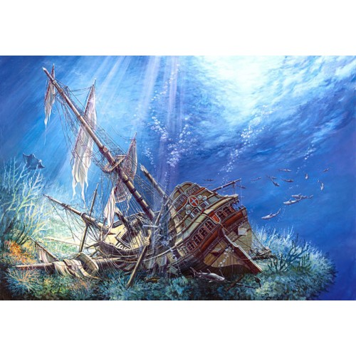 Пазлы "Затонувший корабль", 2000 эл (Castorland)