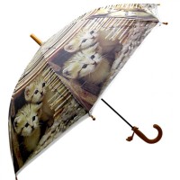 Детский зонтик КОТЯТА (КОРИЧНЕВЫЙ)