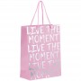 Пакет бумажный подарочный, 18х24 см Live the moment (Axent)