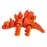 Іграшка рухлива 3D Динозавр 18 см, Стегозавр (ПОМАРАНЧЕВИЙ  ГРАДІЄНТ)