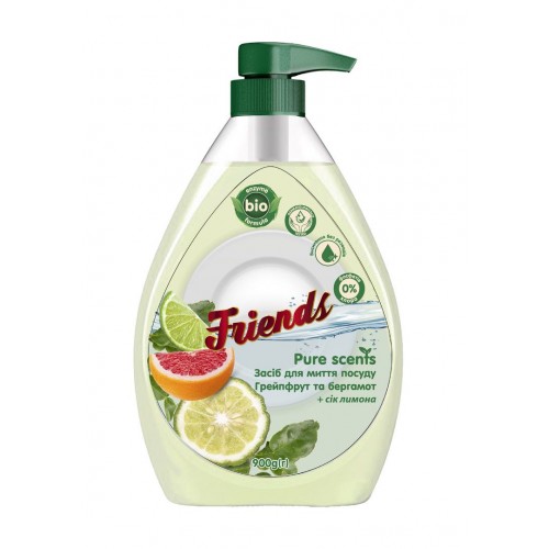 Другое средство д/м посуды Friends Pure scents 900г Грейпфрут и бергамот (Friends)