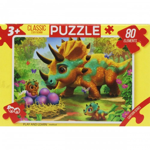 Пазлы Сказка, 80 эл динозаврик (Dankotoys)