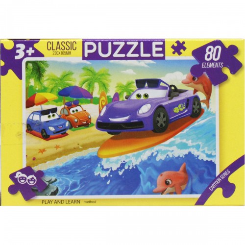 Пазлы Сказка, 80 эл тачка на серфе (Dankotoys)