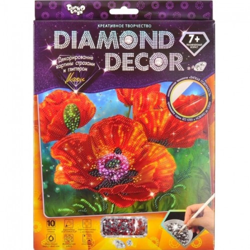 Набор для творчества "Diamond Decor: Маки" (Dankotoys)