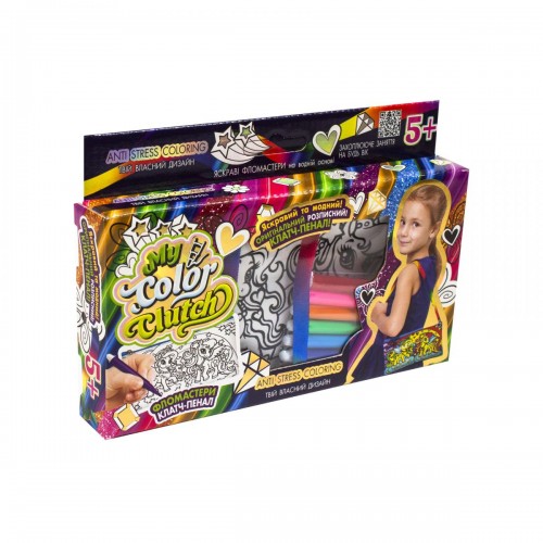 Набор для творчества "My Color Clutch", клатч-пенал-раскраска "Пони" (укр) (Dankotoys)