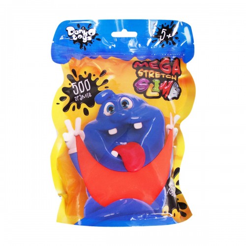 Слайм "Mega Stretch Slime" 500 г укр коралловый (Dankotoys)