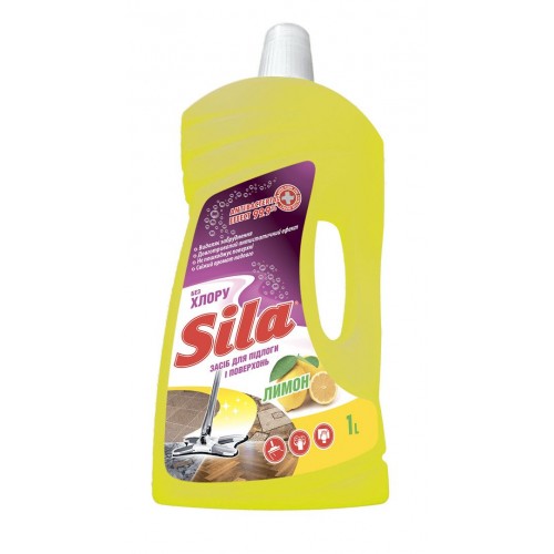 Средство для пола и поверхностей "SILA" 1,0 л Лимон (SILA)