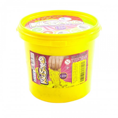 Кинетический песок "KidSand", желтый, 1200 г (Dankotoys)