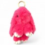 Брелок кролик хутряний, кораловий (14 см) (MiC)