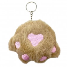 Мяка іграшка-брелок Лапки (коричневий)