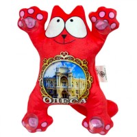 Котик Саймон на присосках 24 см ОДЕССА (КРАСНЫЙ)