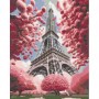 Алмазна мозаїка "Париж в сакурі" 40х50 см (Origami)