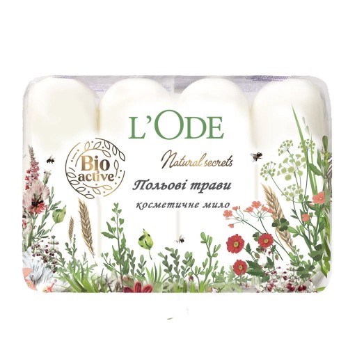 L'Ode мыло туалетное Полевые травы 4шт*60г (L'Ode)