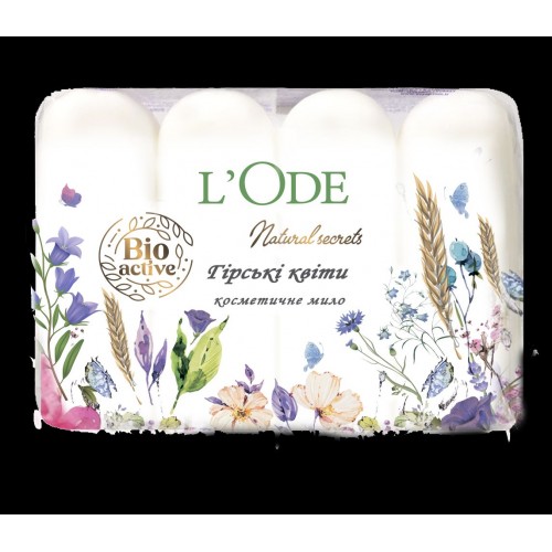 L'Ode, мыло туалетное, Горные цветы, 4шт*60г (L'Ode)