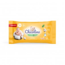 Chicolino, Серветки вологі для дітей та дорослих, біорозкладні, 50шт