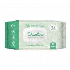 Серветки вологі для дорослих і дітей, алое вера, з клапаном, Chicolino, 72 шт