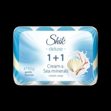 Shik 1+1 Deluxe, крем-мило туалетне, 4*90г, крем/морські мінерали
