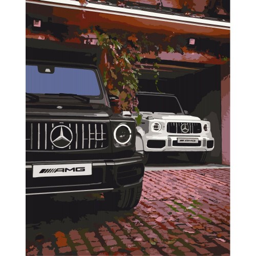 Картина по номерам "Мерседесы AMG" 40x50 см (Origami)