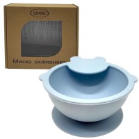 Мисочка силиконовая (голубая)