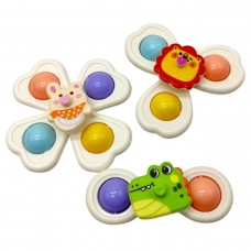 Брязкальце-спінер, 3 штуки, присоски, в пакеті