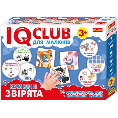 Обучающие пазлы IQ-club для малышей "Забавные зверьки" (укр) (Ранок)