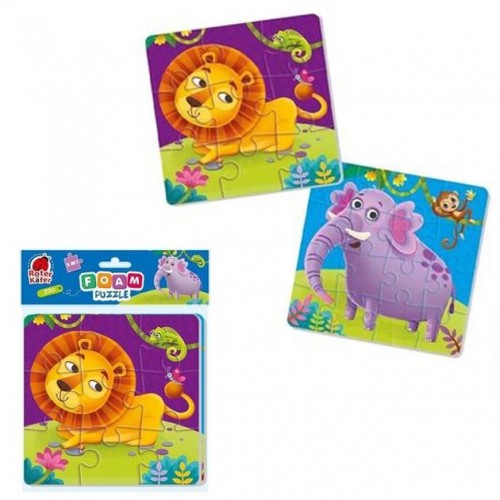Мягкие пазлы 2в1 "Foam Puzzle: Зоопарк" (Vladi Toys)