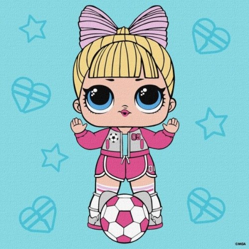 Картина по номерам "L.O.L Surprise! Game on. Suite Princess" 25x25см (Ідейка)