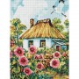 Алмазна мозаїка "Мальви біля хати" 30x40см (Ідейка)